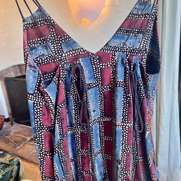 Umber & Ochre Midi/Maxi dress with adjustable tie straps - Picture 3 of 5